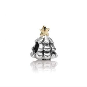 Pandora Two-Tone Christmas Tree Charm